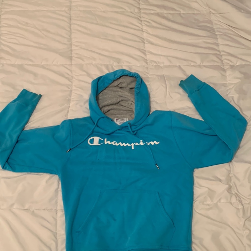 Light blue Champion hoodie